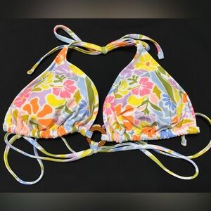 Wild Fable L (12-14) Ring Versatile Wrap Triangle Removable Pad Tie Bikini Top